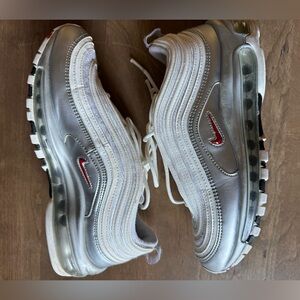 Nike Air Max 97 QS B Side White Silver Bullet Varsity Red